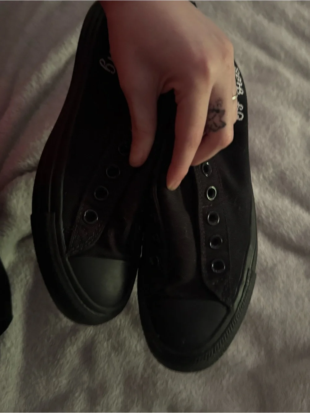 Converse All Black Low-Top Sneakers - Picture 9 of 9